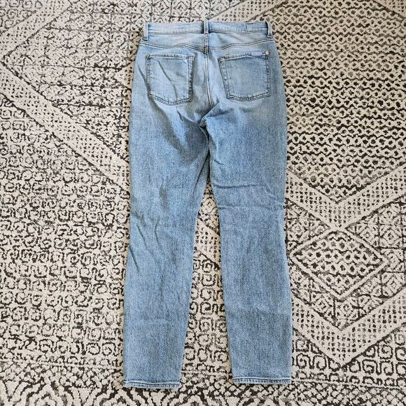 Seven For All Mankind Distressed High Rise Ankle Skinny Jeans Size 28 in Light W - Picture 7 of 7
